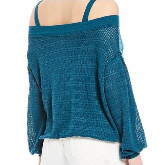 🆕 Free People Knit Off Shoulder Shirt - Picture 2 of 7